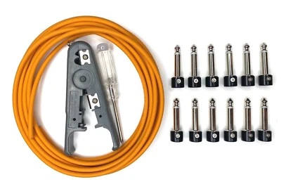 Kurrent Electric Custom DIY Solderless Guitar Patch Cable Kit for Pedalboards