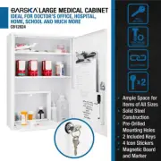 Barska CB12824 Medical Cabinet with Magnetic Closer + Dry Erase Pad and Marker