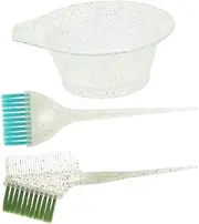 WEKADRIN 1Set Hair Dye Brush and Mixing Bowl Hair Coloring Kit with Flexible Bristles for Easy Application Reusable and Practical Hair Tinting Tool for Home Salon Use