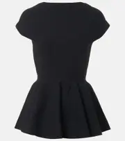 [Alaia] Alaïa Peplum top AU 18 black