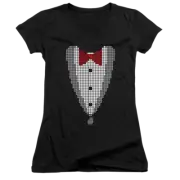 Big Bang Theory, The Pixelated Tux - Juniors V-Neck T-Shirt