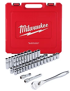 MILWAUKEE 47-Piece 1/2 in. Socket Wrench Set Fractional SAE & Metric NEW!!