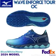Mizuno Tennis Shoes WAVE ENFORCE TOUR OC Blue/White/Navy 61GB2302 28 UNISEX NEW!