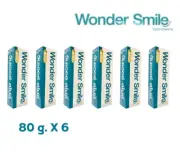 WONDER SMILE Toothpaste Herbal Whitening Teeth Remove Stain Coffee Tea 80g x 6