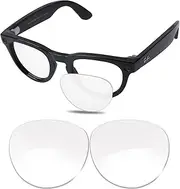 [Glintbay] Completely Precise-Fit Replacement Sunglass Lenses for Ray-Ban RW4009 Meta Series Clear Lenses Classic Square Optics