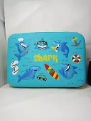 Shark 3D Lunch Box Set Kids School Reusable Containers Ice Pack Zip Insulated
