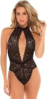 [JINZIJINYU] Sexy Lingerie Outfits Sexy Lingerie Lace Lace Perspective Halter Backless Bodysuit