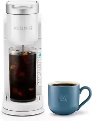 K-Iced Single Serve Coffee Maker - Brews Hot and Cold - White