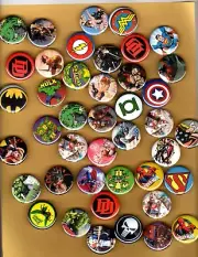 SUPERHERO 26 ASSORTED 1.25” Button Set Pins Pinbacks LOT Of 26