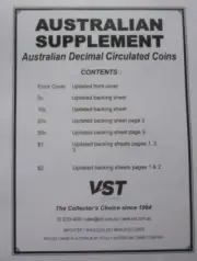 VST 2022/23 SUPPLEMENT CIRCULATION AUSTRALIAN COIN ALBUM DECIMAL UPDATE Pages