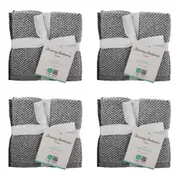 16pc Tommy Bahama Washed Pebble Bathroom Face Washer Drying Towel White/Graphite