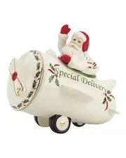 Lenox Holiday Airplane Cookie Jar