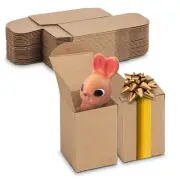 Tuck Top Kraft Paperboard Gift box 2" x 2" x 3" - Gift Boxes with Lids - Pack...