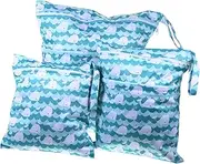PEPLAYTAL 3Pcs Diaper Storage Pouch Printed Wet Dry Bags for Nursery Organizing Convenient Travel Diaper Bag for Easy Access to Essentials