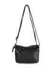 KARLA HANSON KH52-50701 CHARLOTTE BLACK VEGAN LEATHER MULTI POCKET CROSSBODY BAG