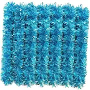 Christmas Tinsel Garland Xmas Metallic Tinsel Twist Garland 26.2 ft Light Blue