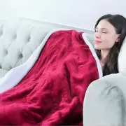 Electric Throw Blanket Heated Flannel & Sherpa 4 Fast Heating Levels Auto-Offing