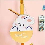 JSEIAJB Storage Hanging Bag Wall Hanging Door Behind Wall Hanging Artifact Bedroom Mobile Phone Bedside Hanging(White-Dinosaur Doodle4)