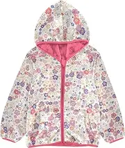[GuoChe] Boys Winter Coats Sherpa Lined Vintage Red Farmhouse Floral Baby Boys' Outerwear Jackets Peach Organic Baby Girl