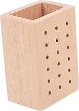 Nail Salon Accessory 18-pocket Nail Drill Bit Organizer Wooden Tool Holder