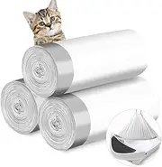 Cat Litter Box Liner 60 Count Cat Litter Bags Compatible With Litter Robot 3/4, 25x16in Thickened Waste Bags Replacement with Drawstring for Self-Cleaning Cat Litter Box (3Rolls)
