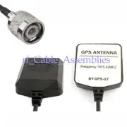 Mini-GPS Active Antenna TNC plug male RF connector 3M cable RG174