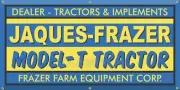 JAQUES FRAZER MODEL T TRACTORS DEALER SALES PARTS VINTAGE SIGN REMAKE BANNER