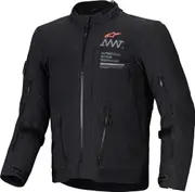 Alpinestars AMT-8 Stretch Drystar XF waterproof Motorcycle Textile Jacket, black, Size L for Men