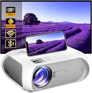 T9 WiFi Mini Projector, Full HD 1080P Portable Video Projector Kids Gift, Home Theater Compatible with TV Stick/HDMI/AV/USB/iOS & Android, Bluethooth Mobile Phone Projector