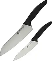 Zwilling 30830-002 Twin Fin L Multipurpose Petty 2-Piece Set, Made in Japan, Santoku Small Knife Set, Gift, Stainless Steel, Dishwasher Safe, Made in Seki, Gifu Prefecture