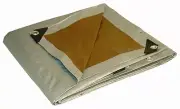 Foremost Tarp 20068 Polyethylene Brown/Silver Reversible Tarp 6 L x 8 W ft.