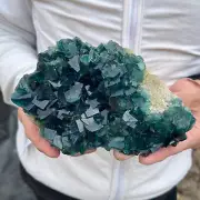 2.5lb NATURAL Green Cube FLUORITE Quartz Crystal Cluster Mineral Specimen