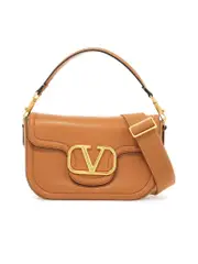 Valentino Garavani Alltime Hammered Leather Shoulder Bag