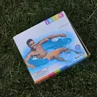 NOB Intex Inflatable Blue Sit 'N Float Pool Lounge, 60" x 39" with 2 Cup Holders