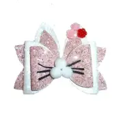 Easter bunny rabbit fluffy nose whiskers dog collar slide accessory hair bows