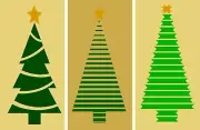 REUSABLE STENCIL 3 pc Set 9331 6"x12" CHRISTMAS TREE MYLAR SIGN STENCILS
