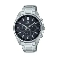 在飛比找momo購物網優惠-【CASIO 卡西歐】EDIFICE 三眼計時碼錶系列/黑/