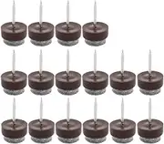 XYWHPGV Table Chair Furniture Feet Legs Floor Protector Guard Felt Pad Nails 13mm/0.5" Dia Pack of 16 Dark Brown(04f3e 1600a a3e2b 0de5f be79b 00e12