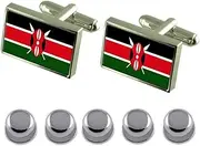 [Select Gifts] Shirt Dress Studs Kenya Flag Cufflinks