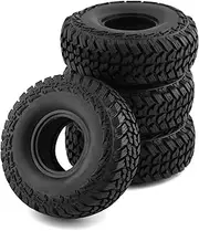 4pcs Remote Control Crawler 1.9 Rubber Car Tires 120 * 50 * 45mm Replacement for TRAX4 RC4WD D90 Axial SCX10 II III Rat 1/10 Remote Control Car Wheels