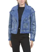 NWT| 7 FOR ALL MANKIND | Faux Suede And Sherpa Jacket With Patch Pockets | XS