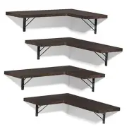 Corner Shelf Wall Mounted,Floating Wall Shelves for Storage,Rustic Wood