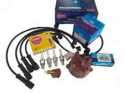 Toyota 22R RE Runner, Pickup 84-92 NGK Spark Plugs & Denso Wires YEC Cap & Rotor (for: Toyota)
