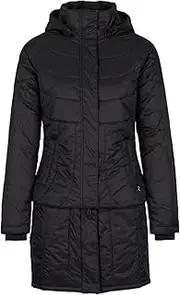 [HORZE] Aurora Womens Padded Parka with Removable Hem - Black - 6