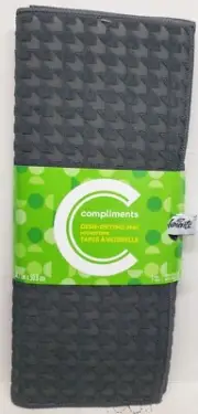 Kitchen Microfiber Dish Drying Mat(15"x20")TEXTURED DARK GREY DESIGN,Compliments