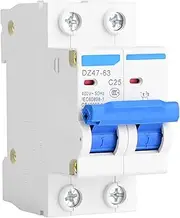 DZ47 63 2P Miniature Circuit Breaker Leakage Protection Air Switch 400VAC for Solar Energy Photovoltaic System (25A)