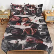 v2911 Bed Sheets Bedding Chadwick Boseman Bedding Sets Ultra Soft Skin-Friendly Duvet Cover 3 Piece, Cute Comforter Cover Bed Set for Boys Girls Kids