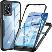 Case for Oppo A16 / A16s / A54s, Transparent 360 Degree Full Protection Protective Case with Built-in Screen Protector, Shockproof, Ultra Thin Silicone Mobile Phone Case for Oppo A16 / A16s / A54s