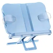 Book Stand for Reading,Book Holder with Page Clips for Textbook, Blue