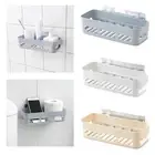 No Drill Bath Shower Caddy Shampoo Holder Wall Mount Storage Shelf Basket